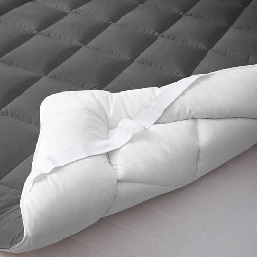 1000 GSM Mattress Topper Queen Size,Mattress Pad (8-22" Depth) Fits, Microfiber Pad Cover, Mattress Pads, Extra Thick Cooling Queen Size Bed Mattress Topper 60"x80" Inches White