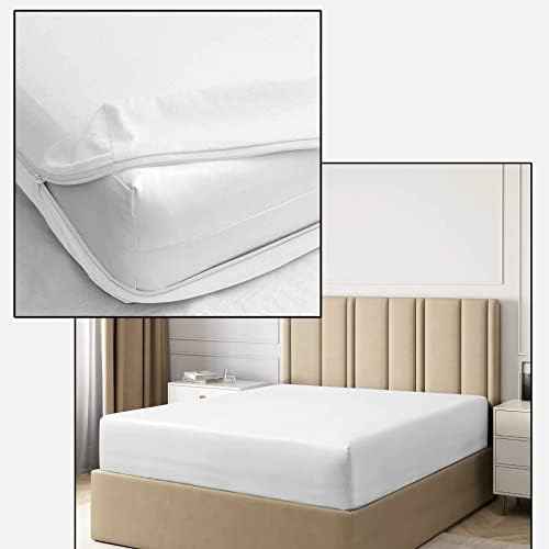 Zip On Sheets King Size Zipper Fitted Sheet - Includes 1 Fitted Base + 2 Zip On Sheet - Upto 16” Inch Deep Pockets - Easy to Use, Won’t Pop Off - Soft Microfiber King Size 78X80 - White
