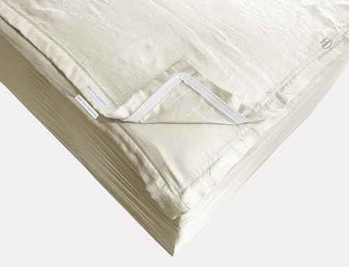 Cotton Zip On Fitted Sheet King - 2 Zip Sheets &amp; 1 Fitted Sheet Base - Upto 16' Deep Pocket King Size Zipper Sheets - Soft &amp; Luxury 600 TC 100% Cotton - Taupe