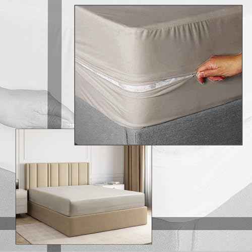 Zip On Sheets King Size Zipper Fitted Sheet - Includes 1 Fitted Base + 2 Zip On Sheet - Upto 16” Inch Deep Pockets - Easy to Use, Won’t Pop Off - Soft Microfiber King Size 78X80 - White