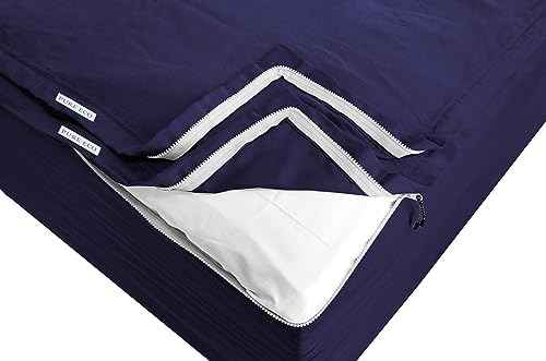 Pure Eco Easy Zipper Fitted Sheet - Includes 1 Fitted Sheet Base &amp; 2 Zip-On Sheets - 15” Inch. Deep Pockets Zipper Sheets Twin Size - 600 TC Soft Cotton Fitted Sheet - Baige