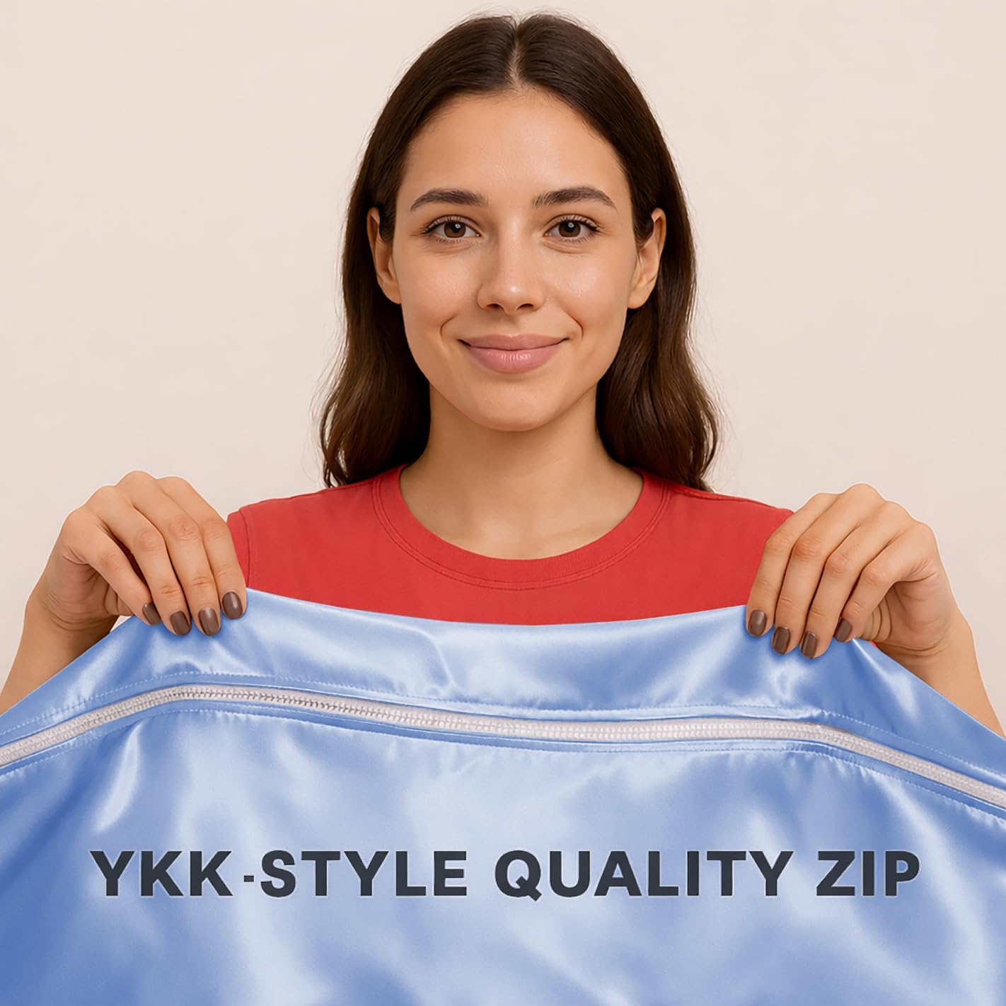 Zipper Fitted Sheet Soft Silk