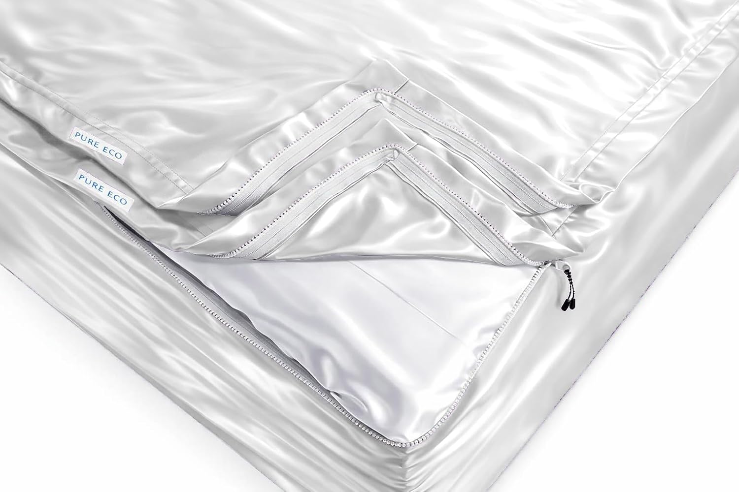 Zipper Fitted Sheet Soft Silk