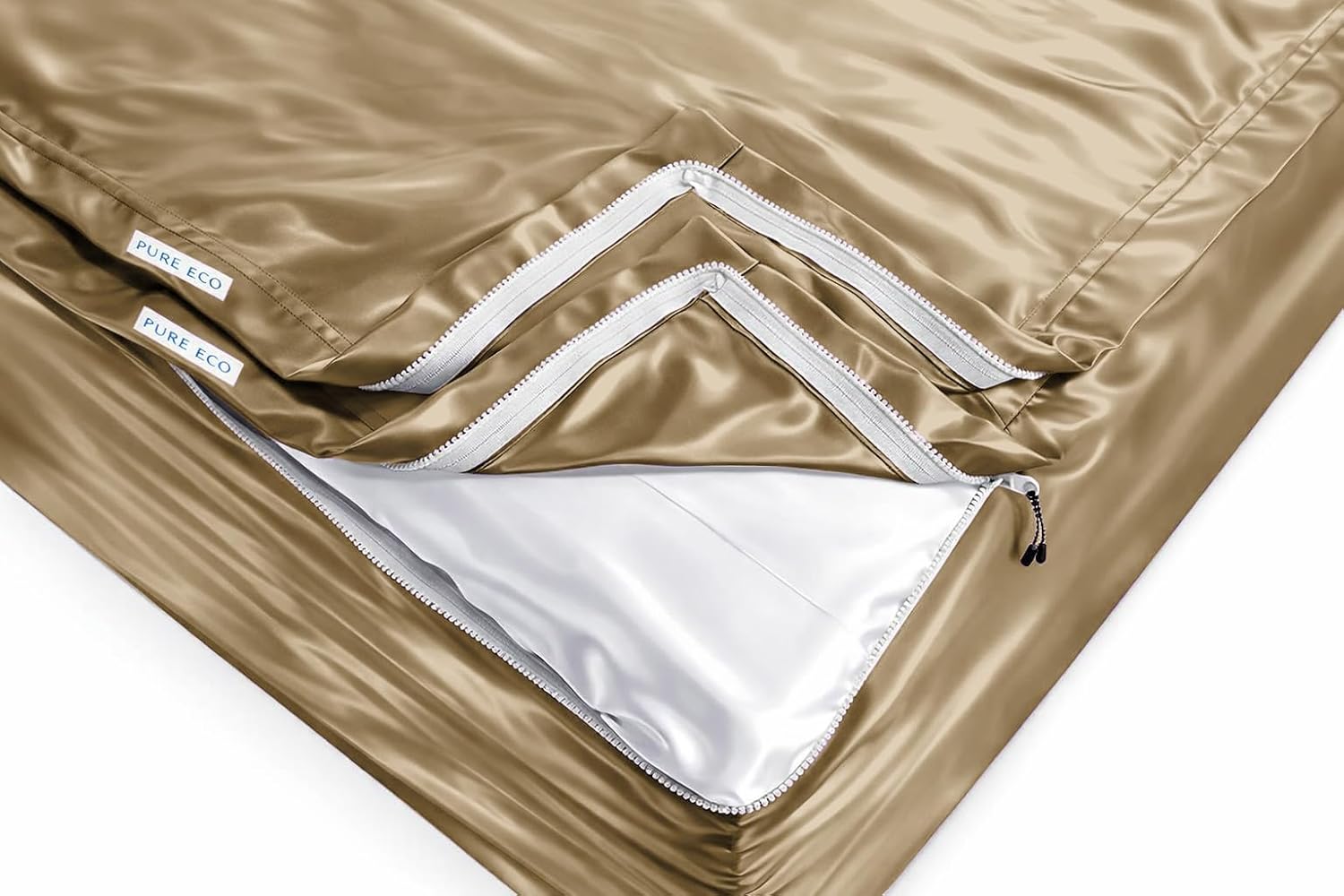 Zipper Fitted Sheet Soft Silk