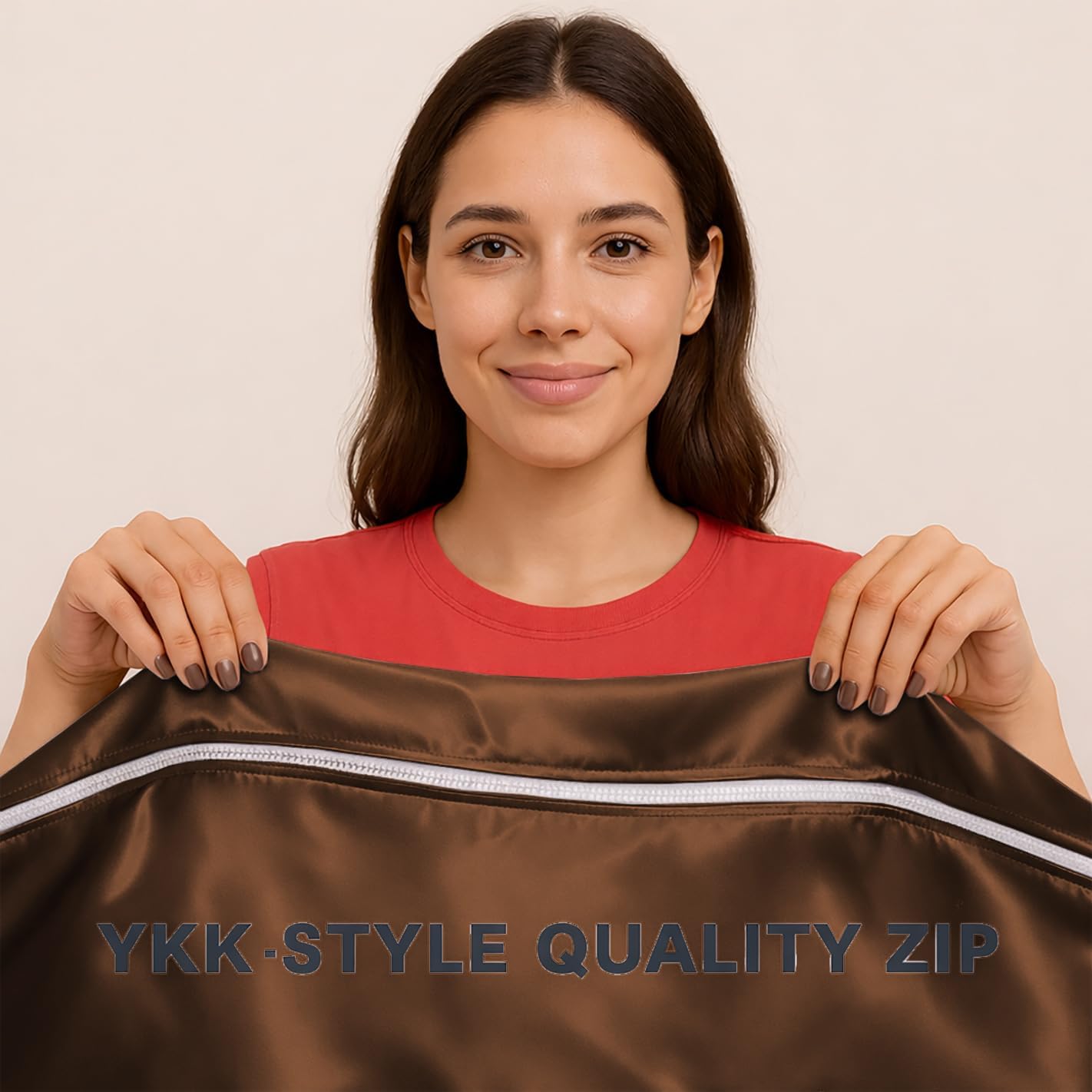 Zipper Fitted Sheet Soft Silk