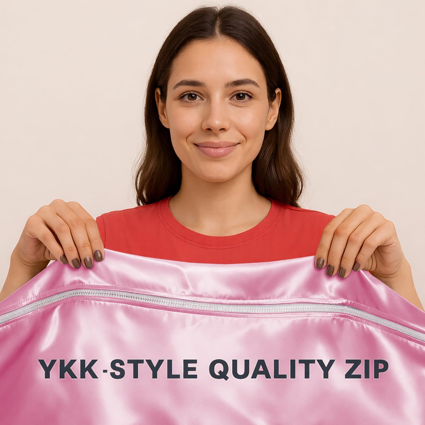 Zipper Fitted Sheet Soft Silk