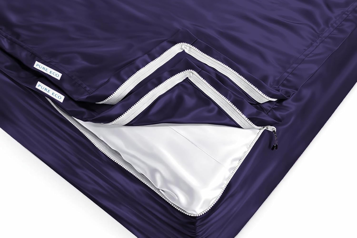 Zipper Fitted Sheet Soft Silk