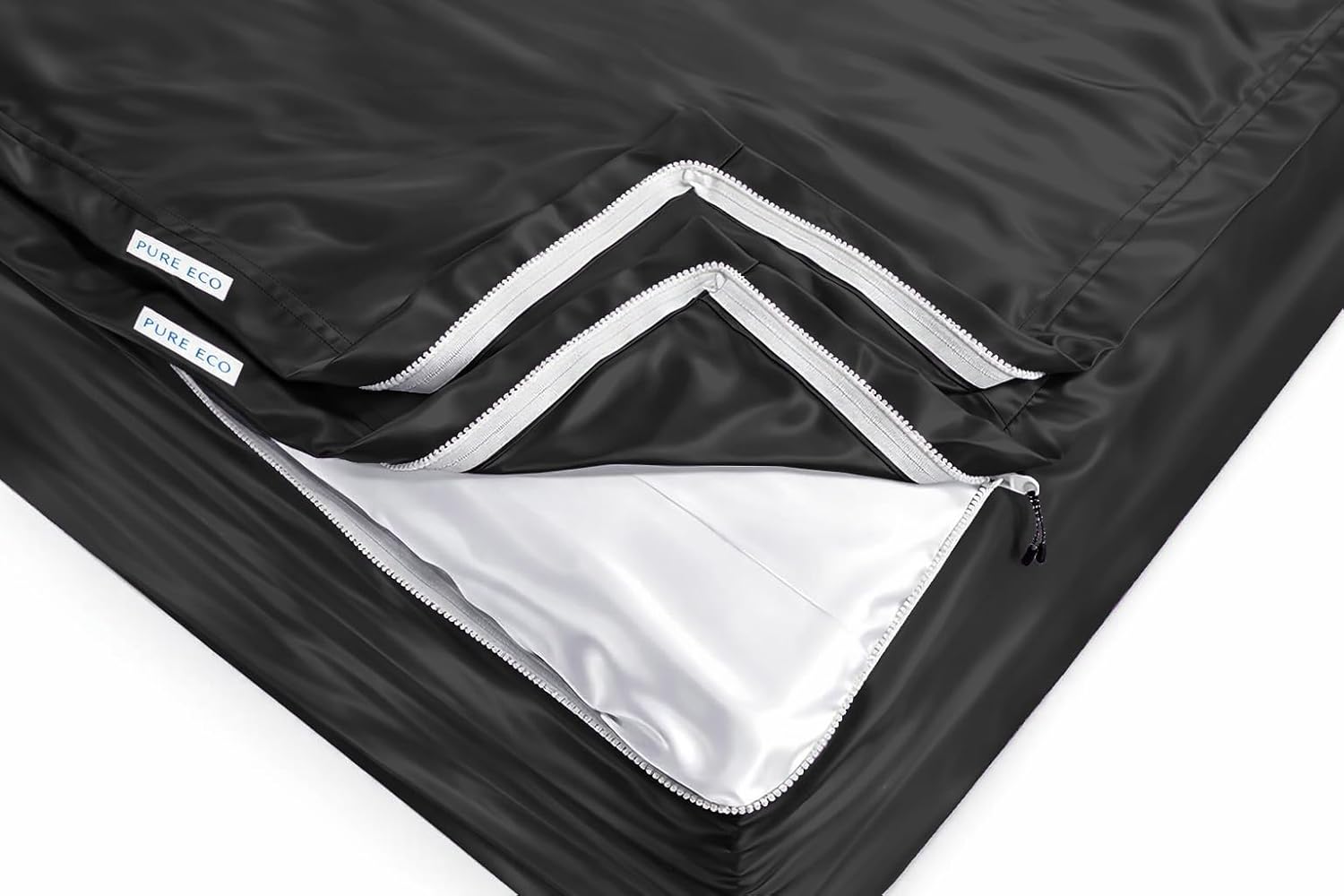 Zipper Fitted Sheet Soft Silk