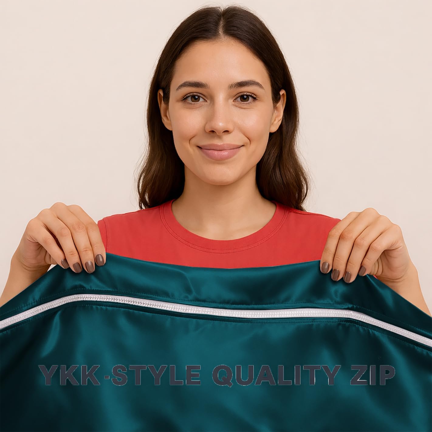 Zipper Fitted Sheet Soft Silk