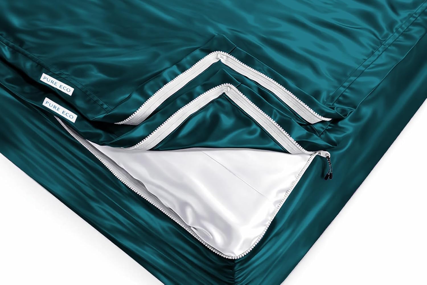 Zipper Fitted Sheet Soft Silk