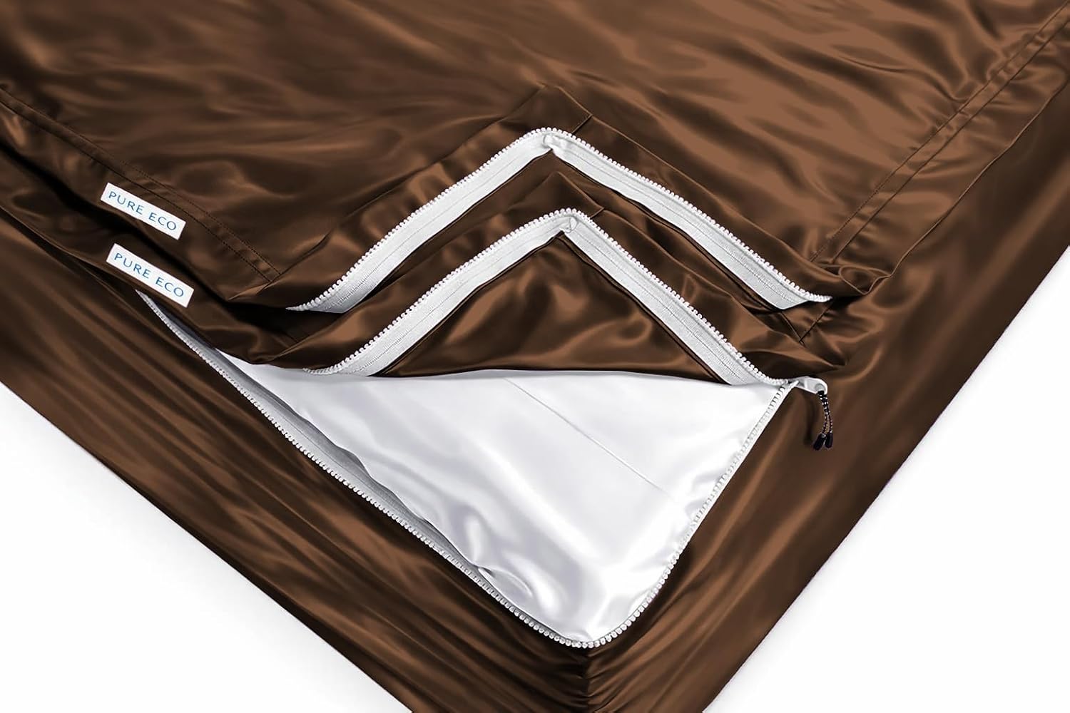 Zipper Fitted Sheet Soft Silk