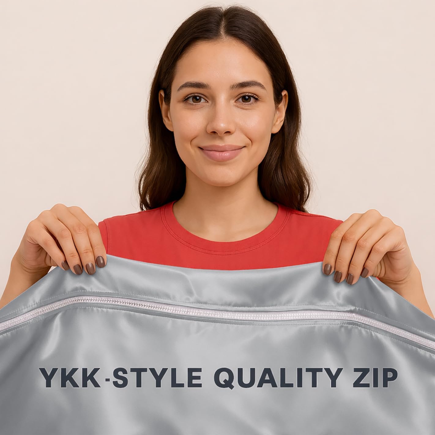 Zipper Fitted Sheet Soft Silk