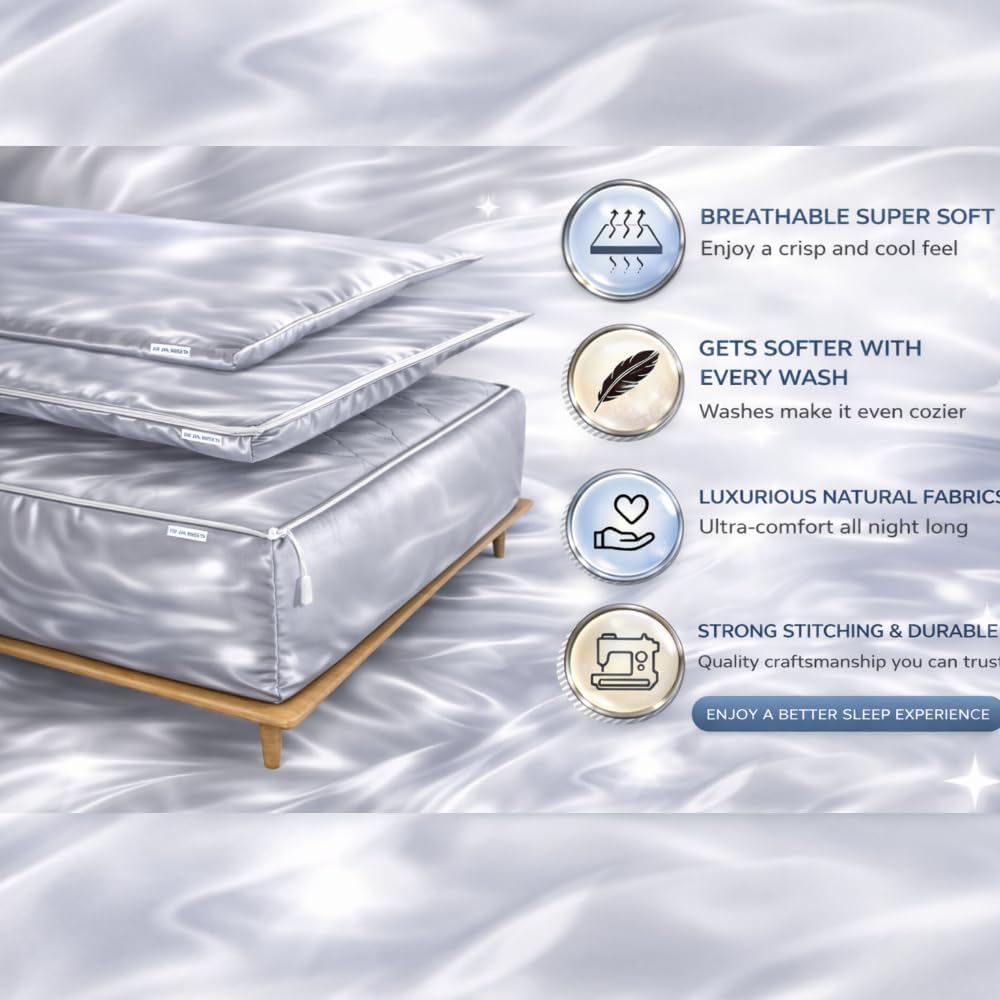 Zipper Fitted Sheet Soft Silk