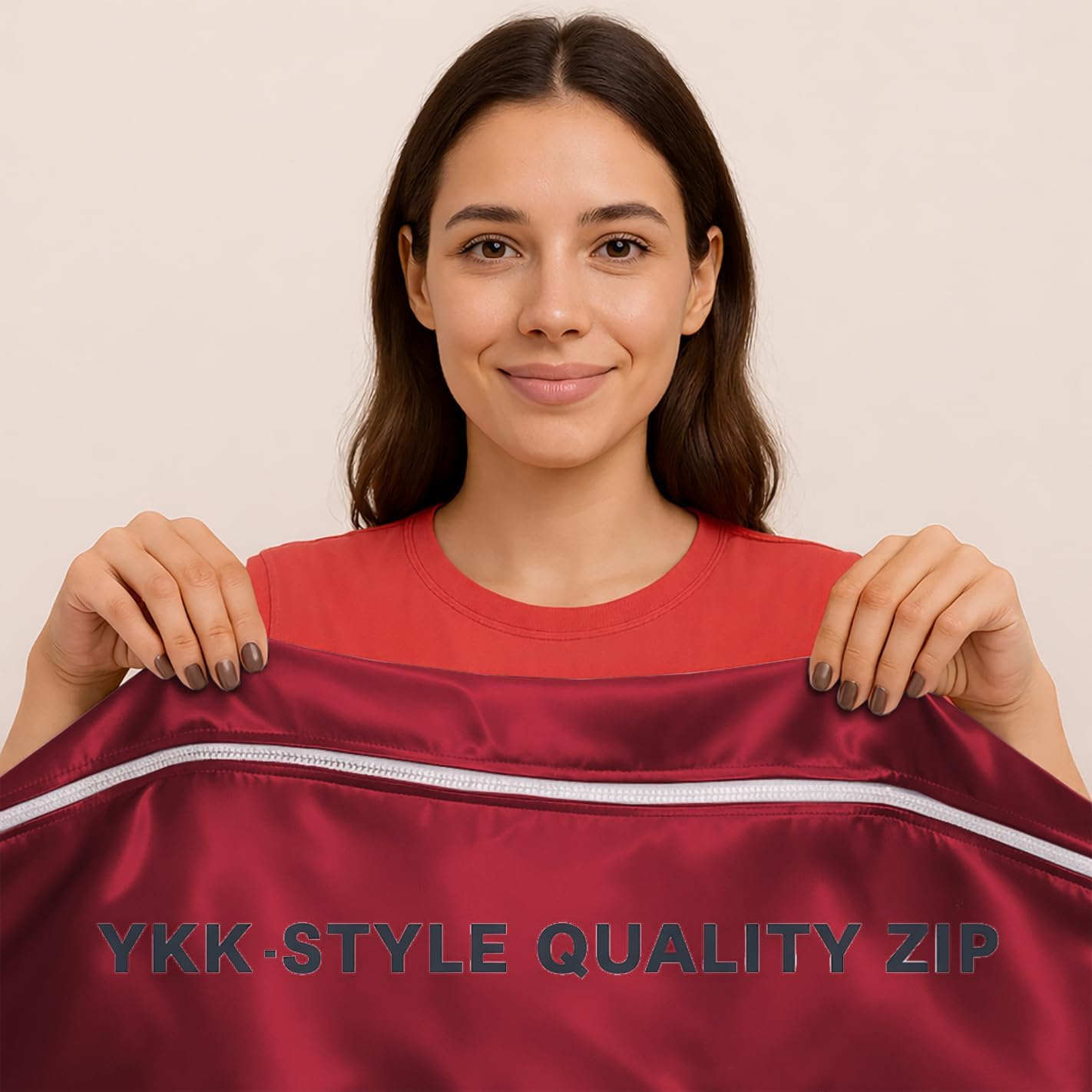 Zipper Fitted Sheet Soft Silk