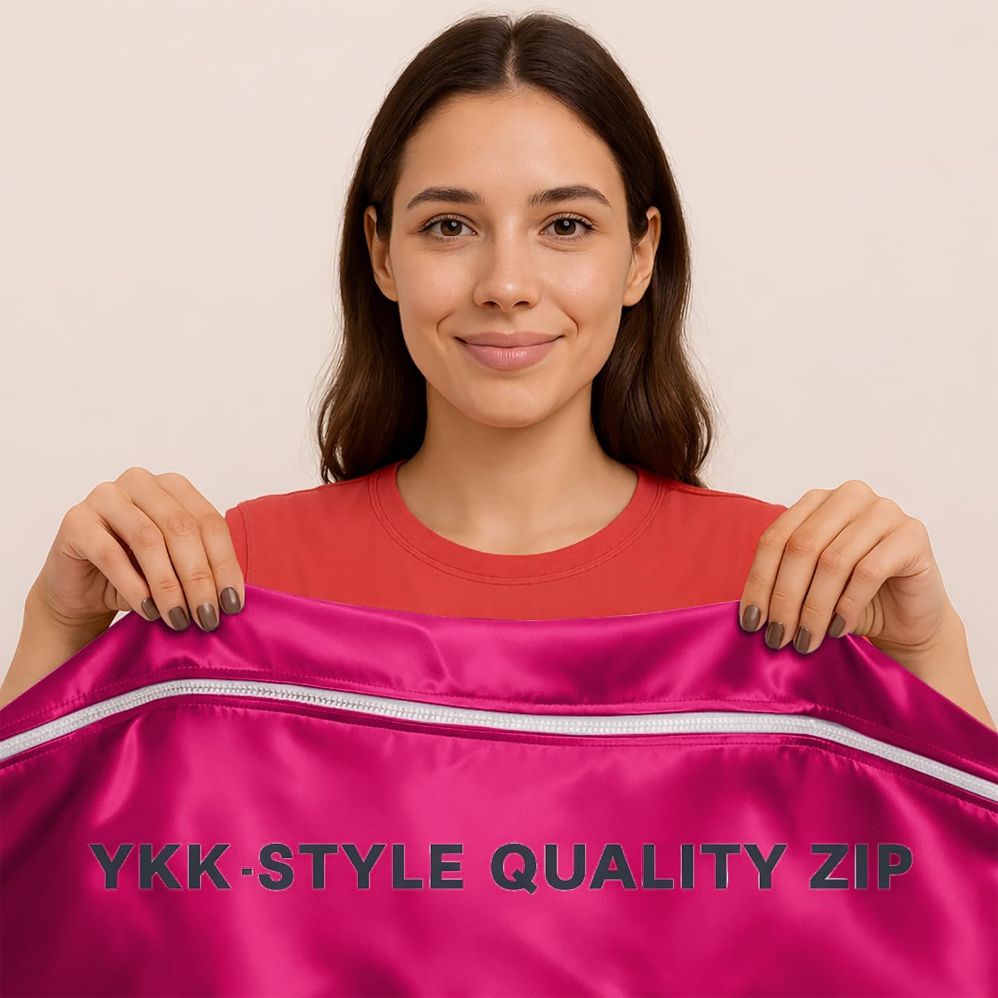 Zipper Fitted Sheet Soft Silk