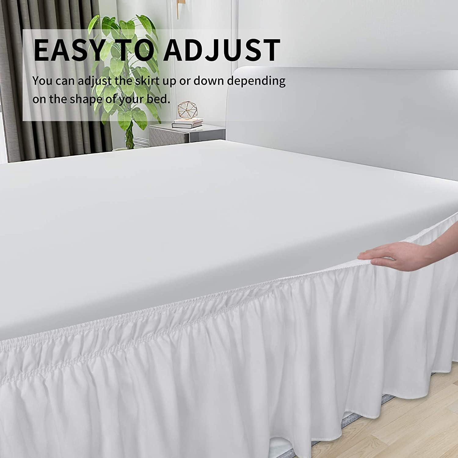 Wrap Around Ruffle Bed Skirt Microfiber Bedskirts