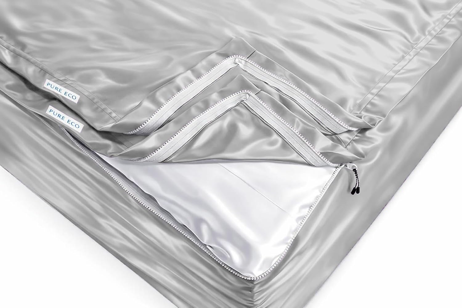 Zipper Fitted Sheet Soft Silk
