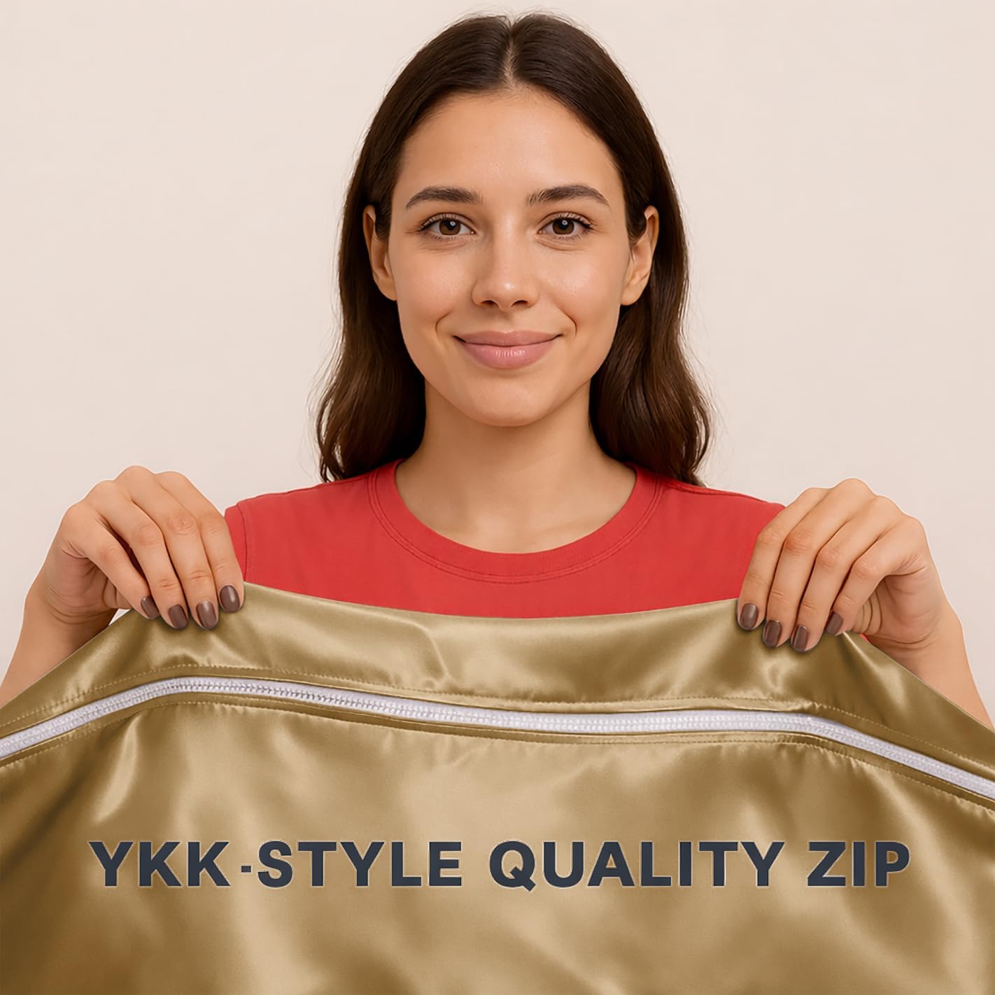Zipper Fitted Sheet Soft Silk