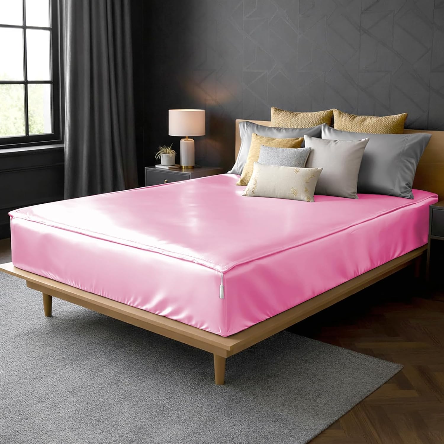 Zipper Fitted Sheet Soft Silk