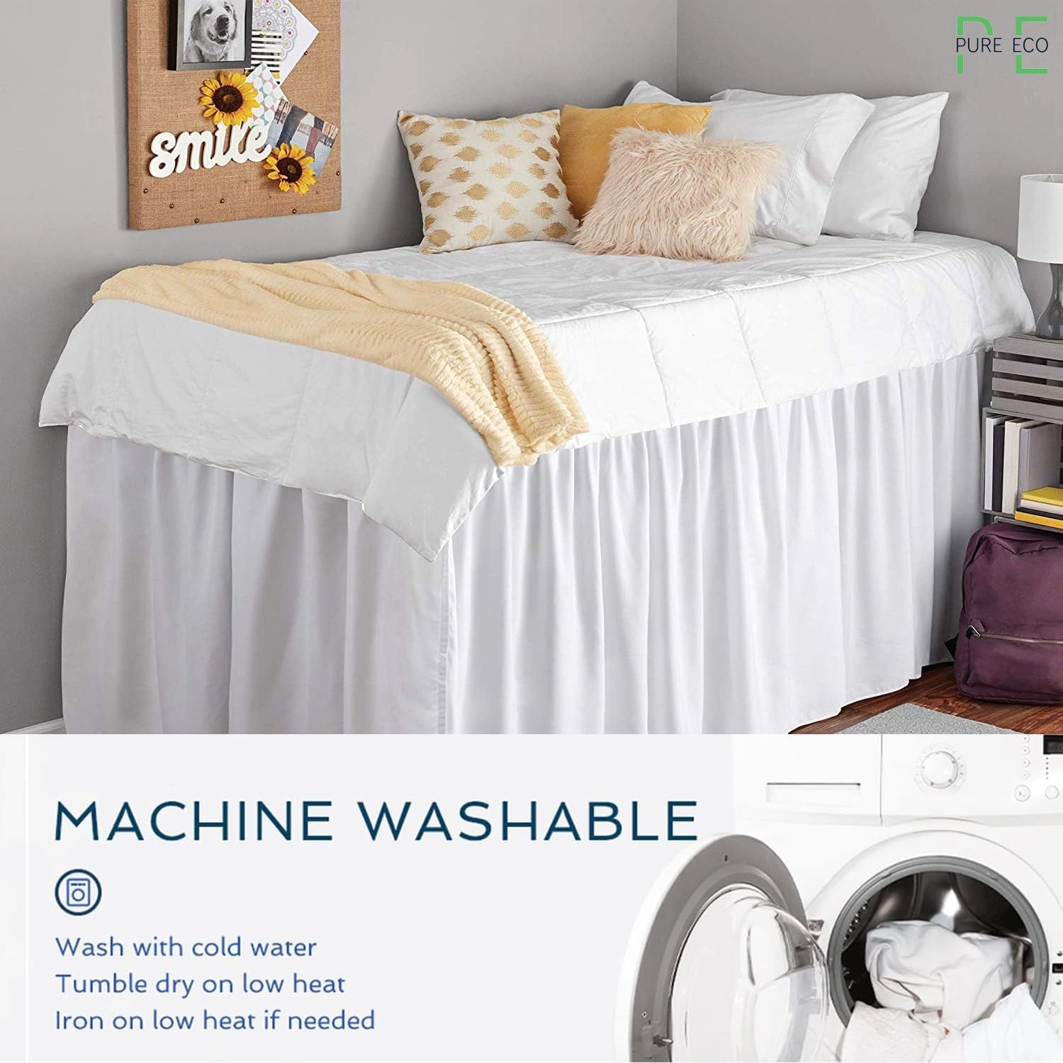 Microfiber Bed Skirt Twin-XL