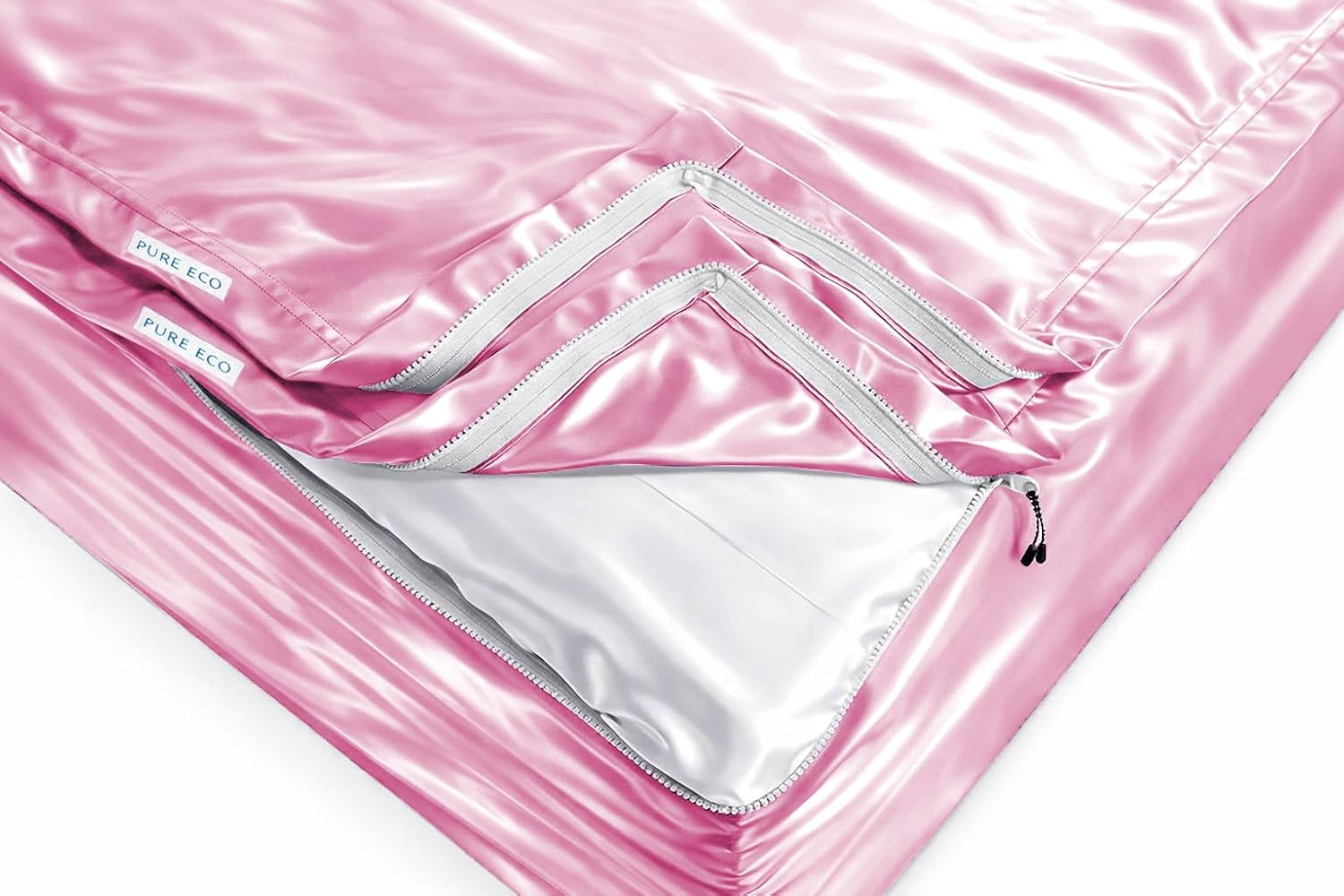 Zipper Fitted Sheet Soft Silk