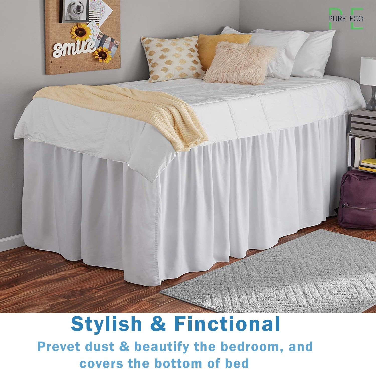 Microfiber Bed Skirt Twin-XL