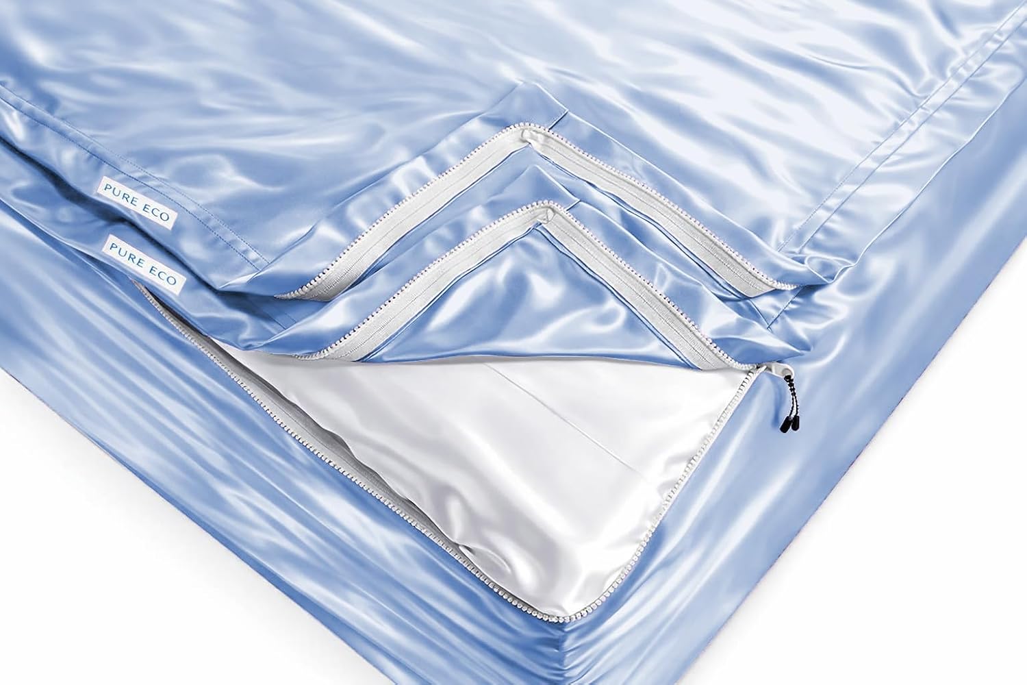 Zipper Fitted Sheet Soft Silk