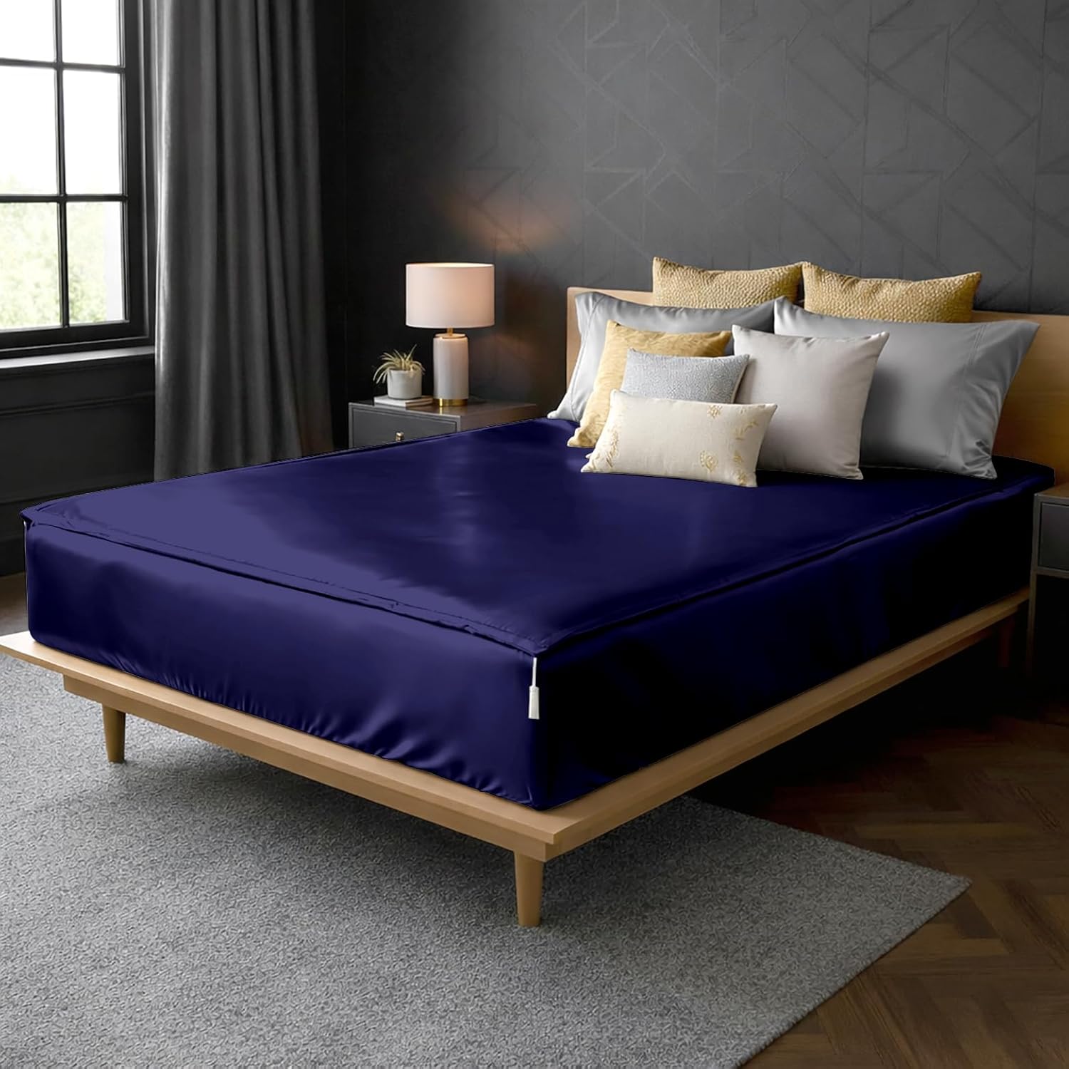 Zipper Fitted Sheet Soft Silk