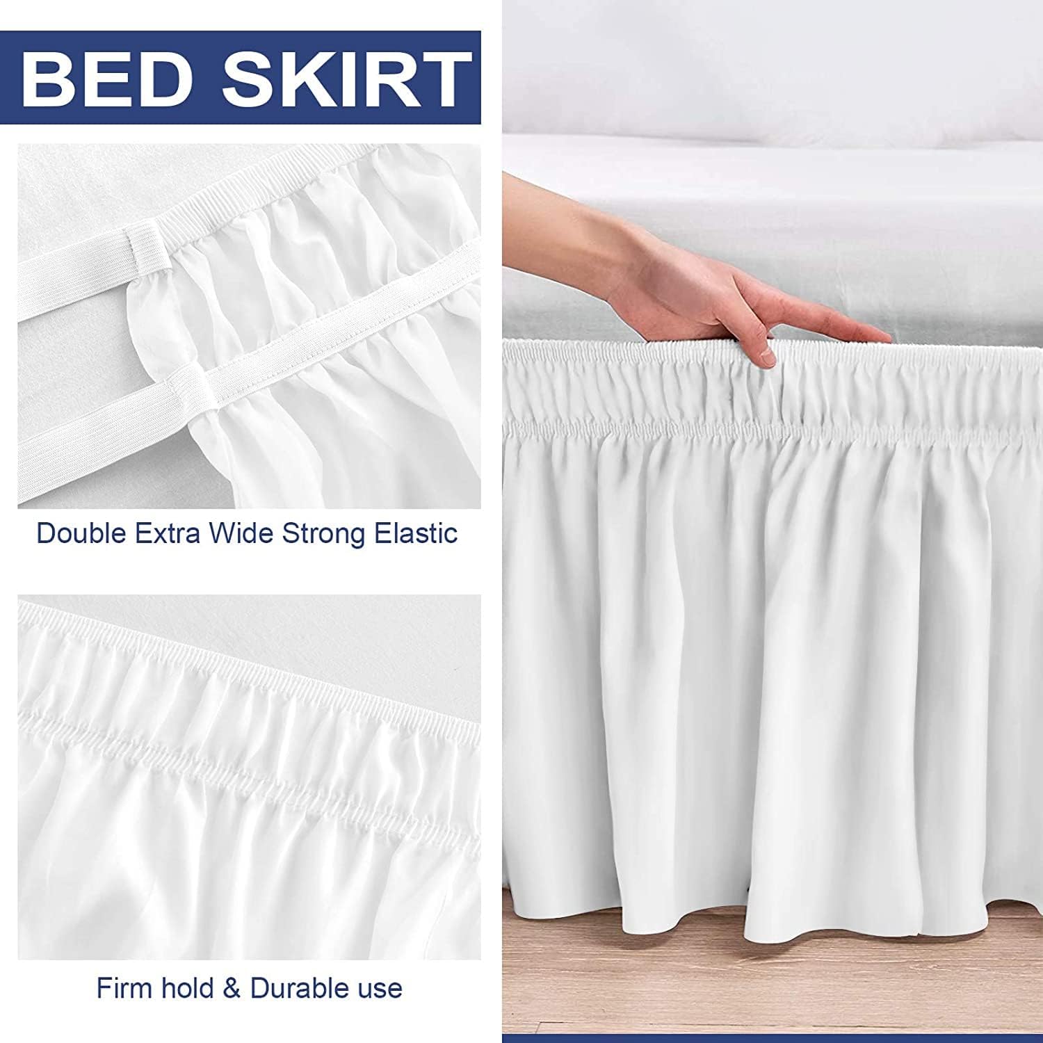 Wrap Around Ruffle Bed Skirt Microfiber Bedskirts