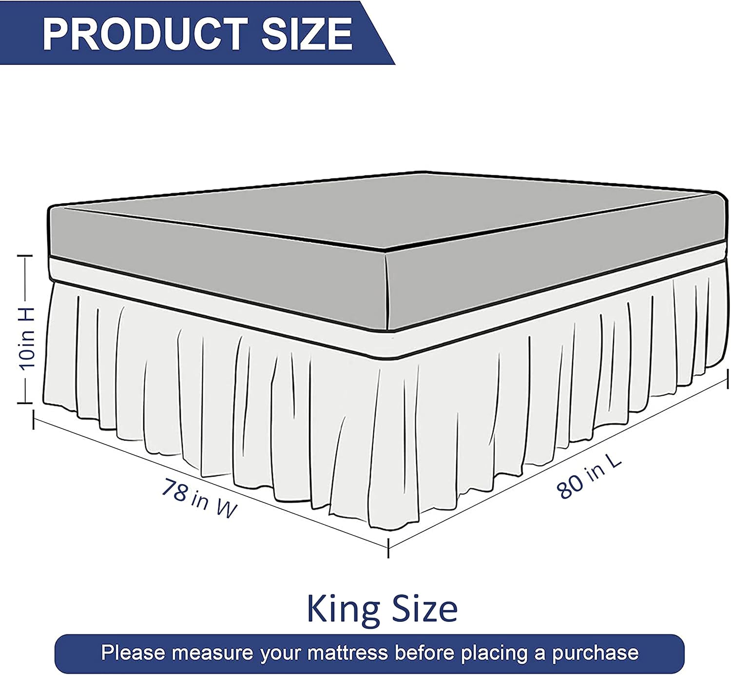 Wrap Around Ruffle Bed Skirt Microfiber Bedskirts