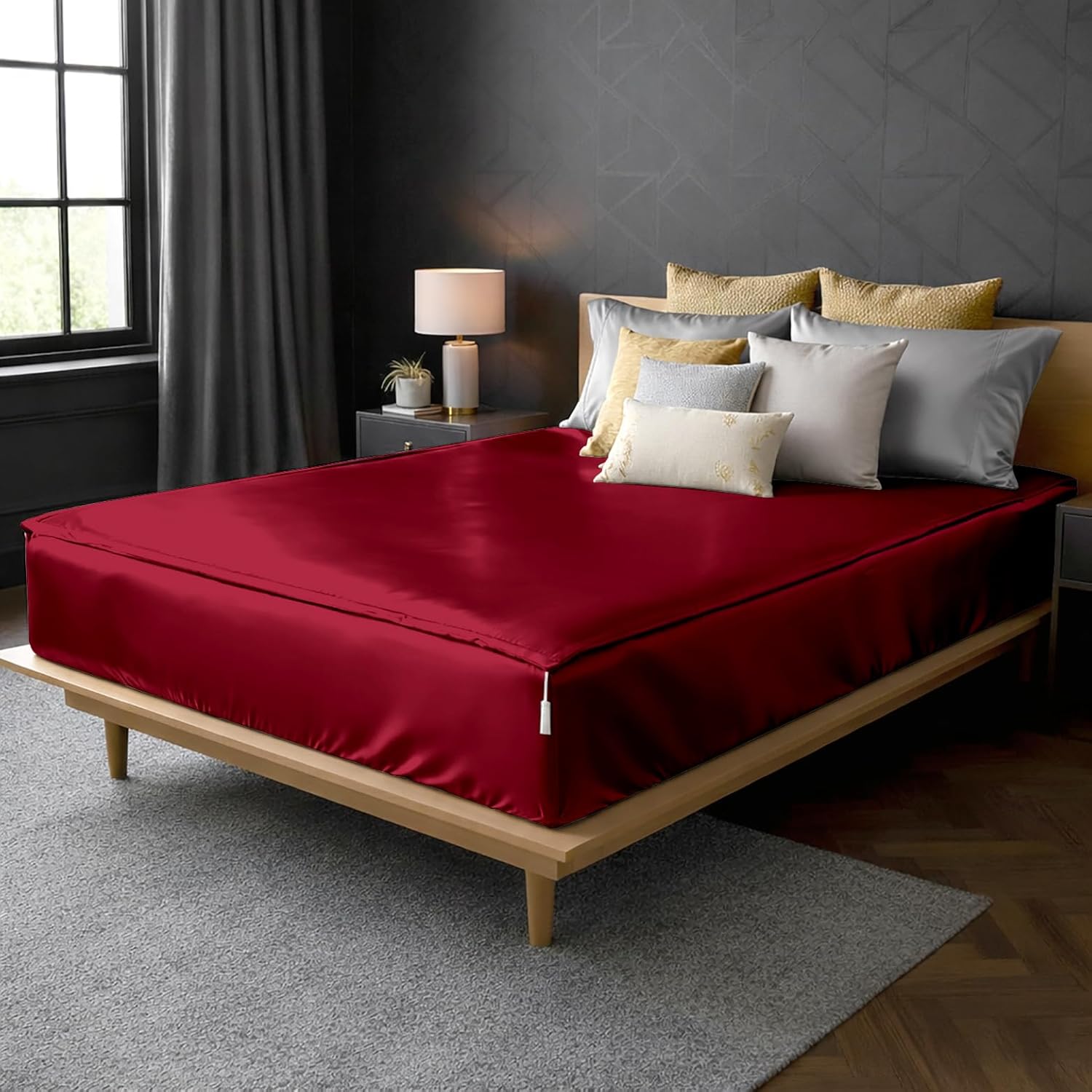 Zipper Fitted Sheet Soft Silk