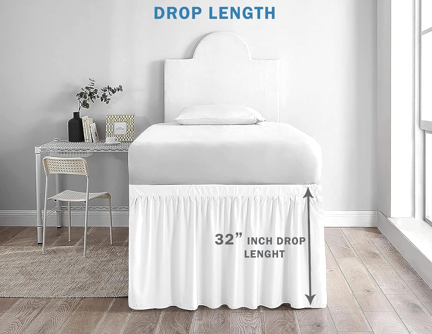 Microfiber Bed Skirt Twin-XL