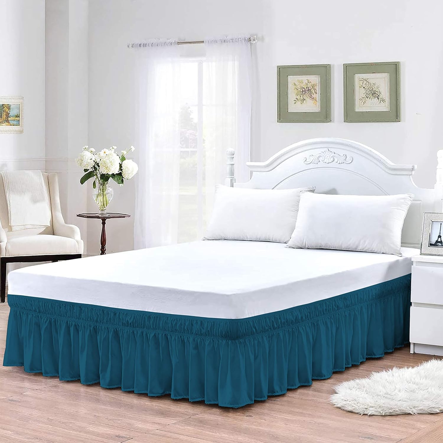 Wrap Around Ruffle Bed Skirt Microfiber Bedskirts
