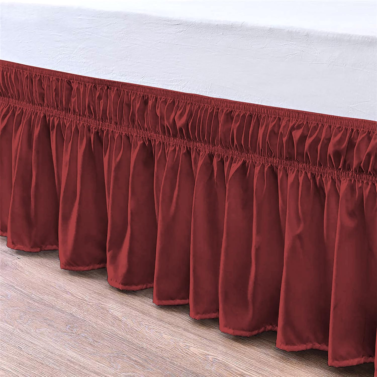 Wrap Around Ruffle Bed Skirt Microfiber Bedskirts