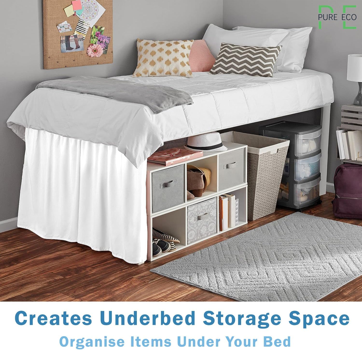 Microfiber Bed Skirt Twin-XL