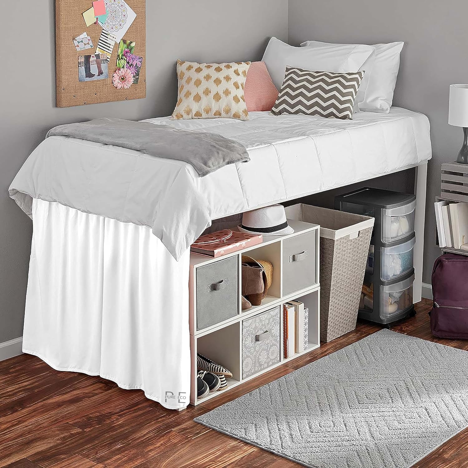 Microfiber Bed Skirt Twin-XL