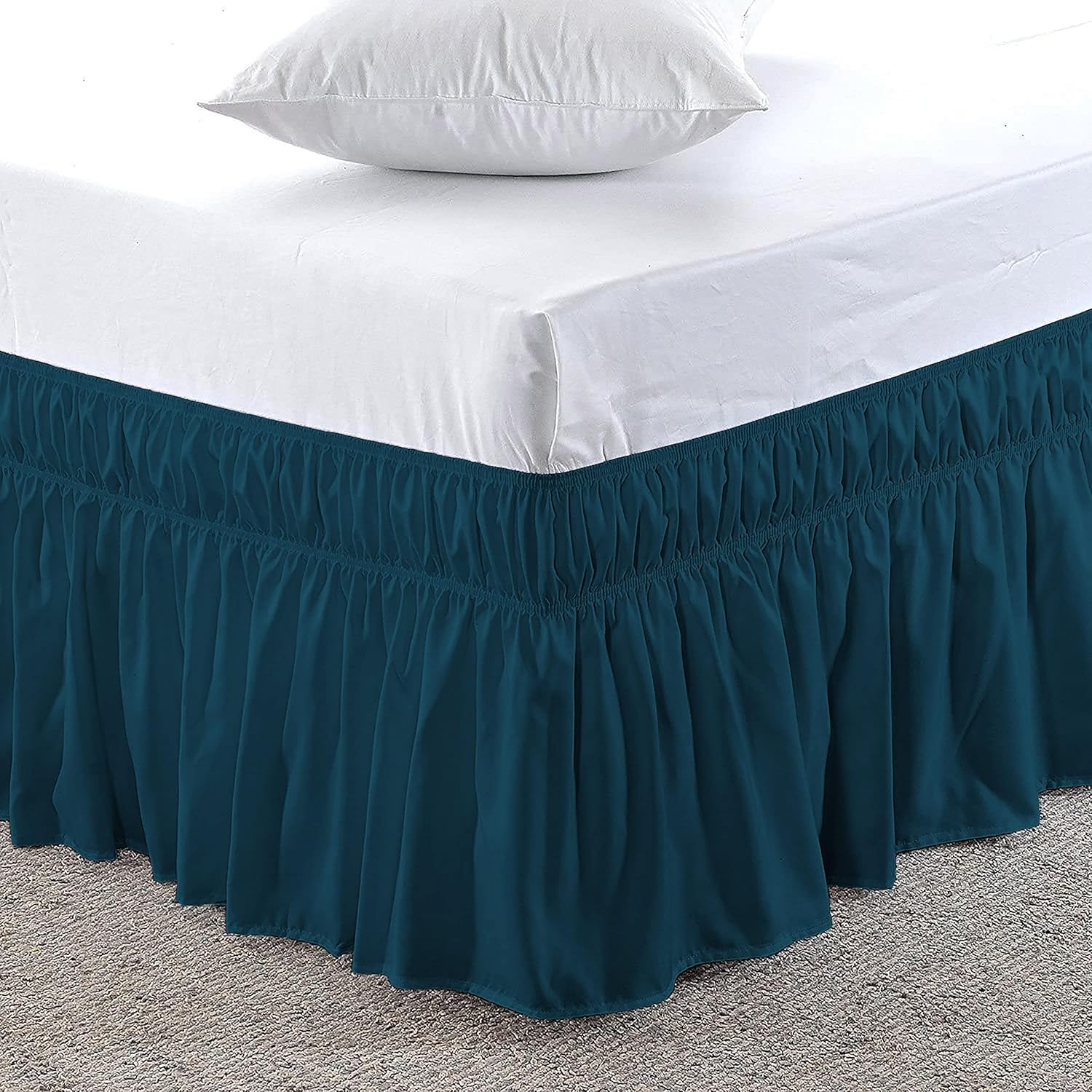Wrap Around Ruffle Bed Skirt Microfiber Bedskirts