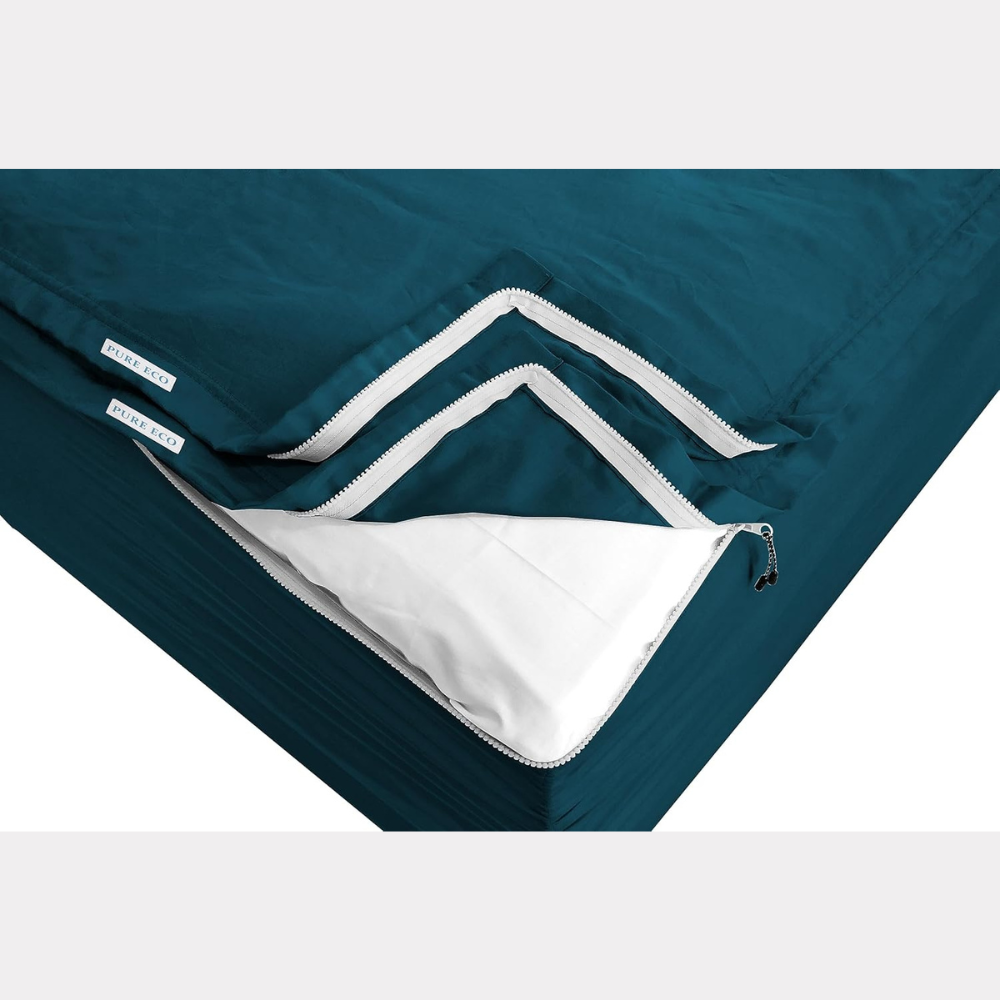 Zipper Fitted Sheet Soft Microfiber
