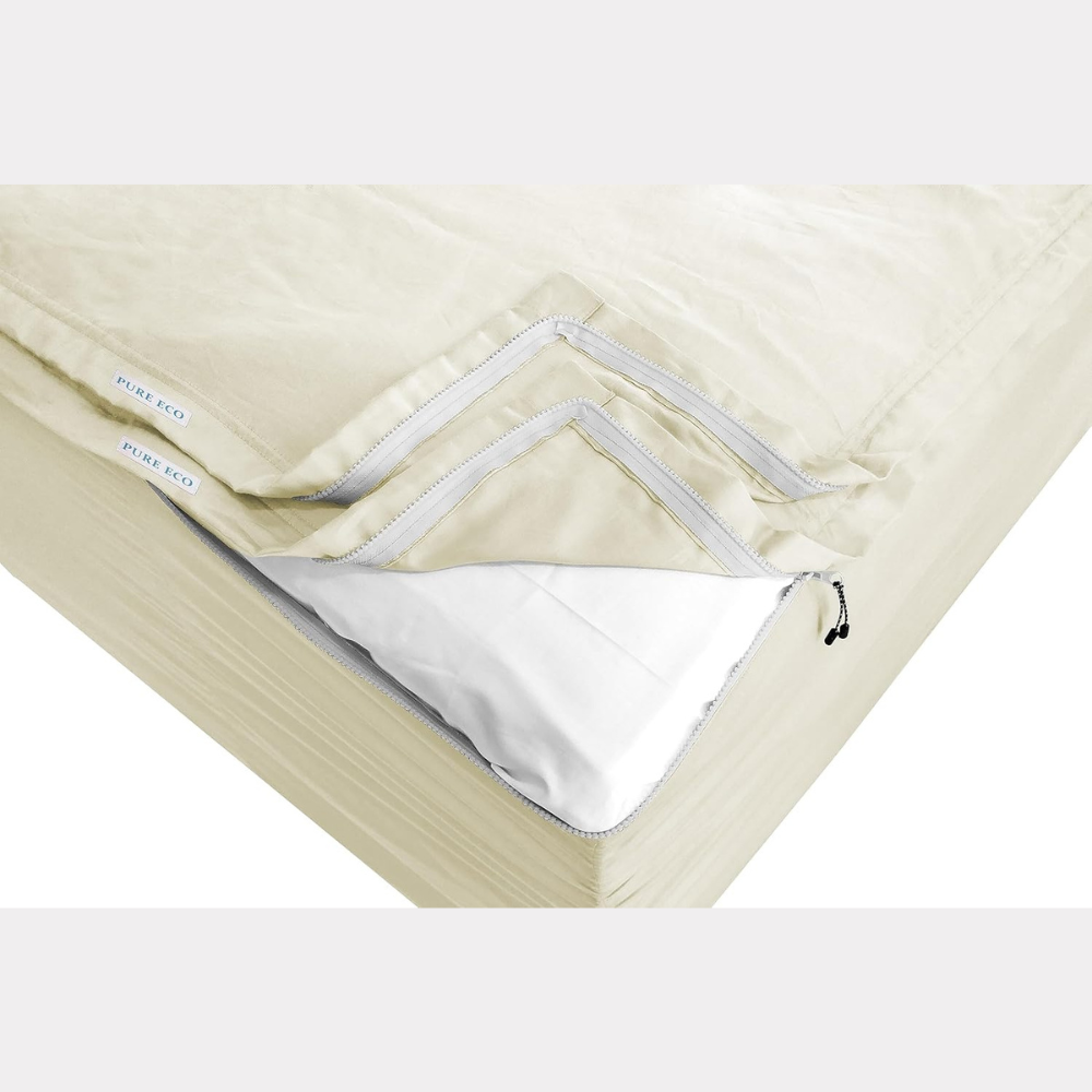 Zipper Fitted Sheet Soft Microfiber