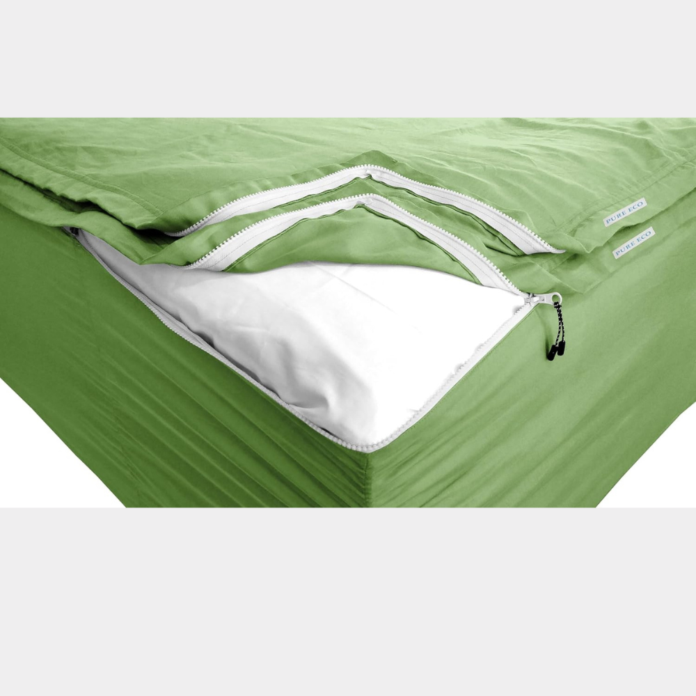 Zipper Fitted Sheet Soft Cotton