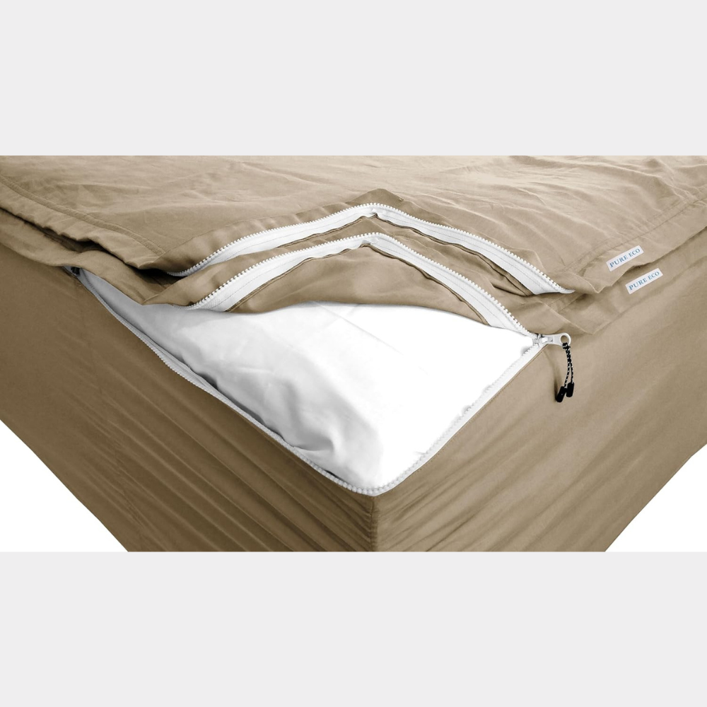 Zipper Fitted Sheet Soft Cotton