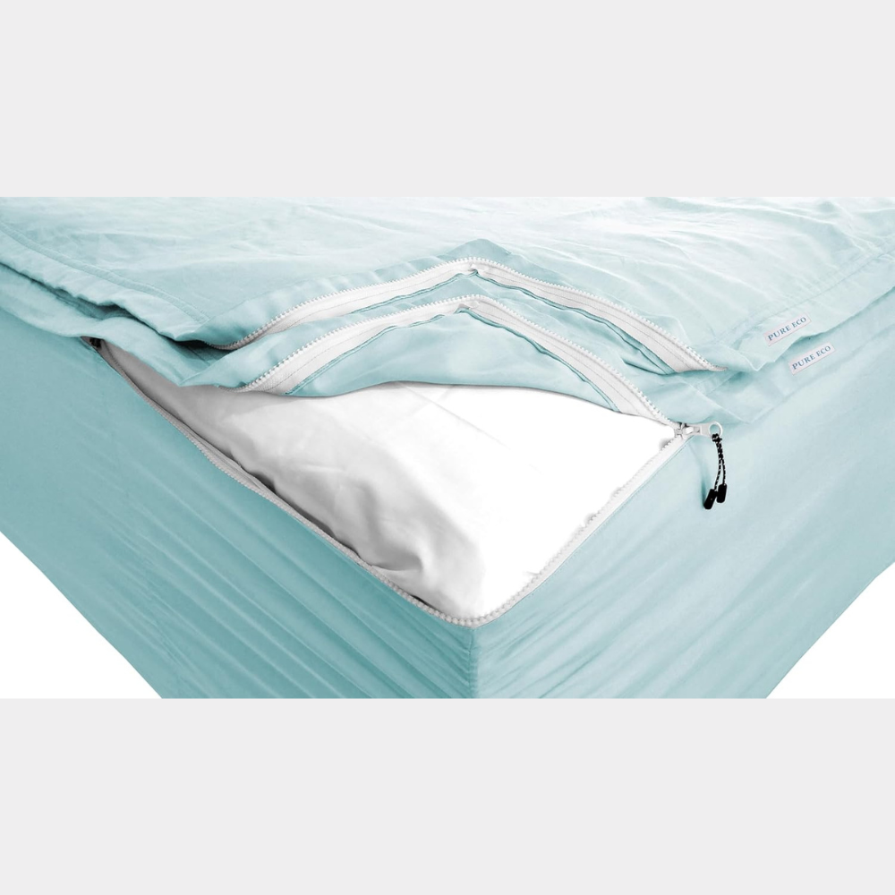 Zipper Fitted Sheet Soft Cotton