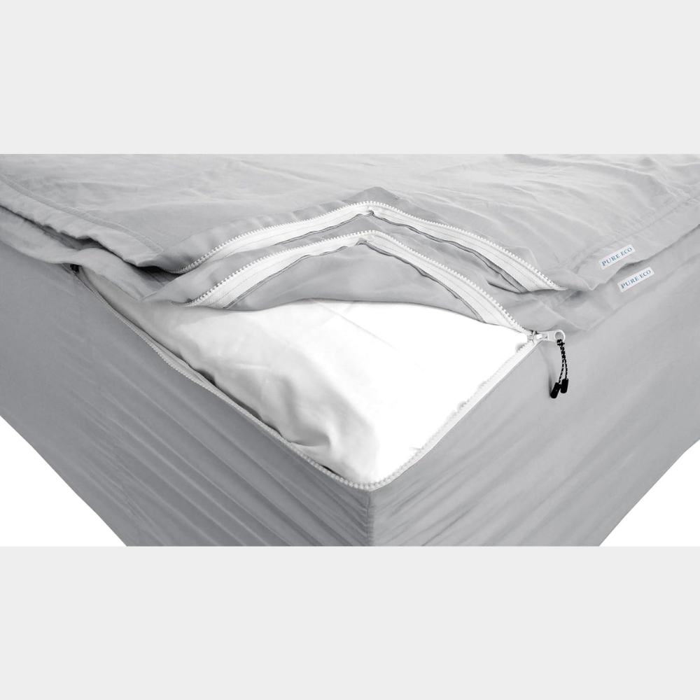 Zipper Fitted Sheet Soft Cotton