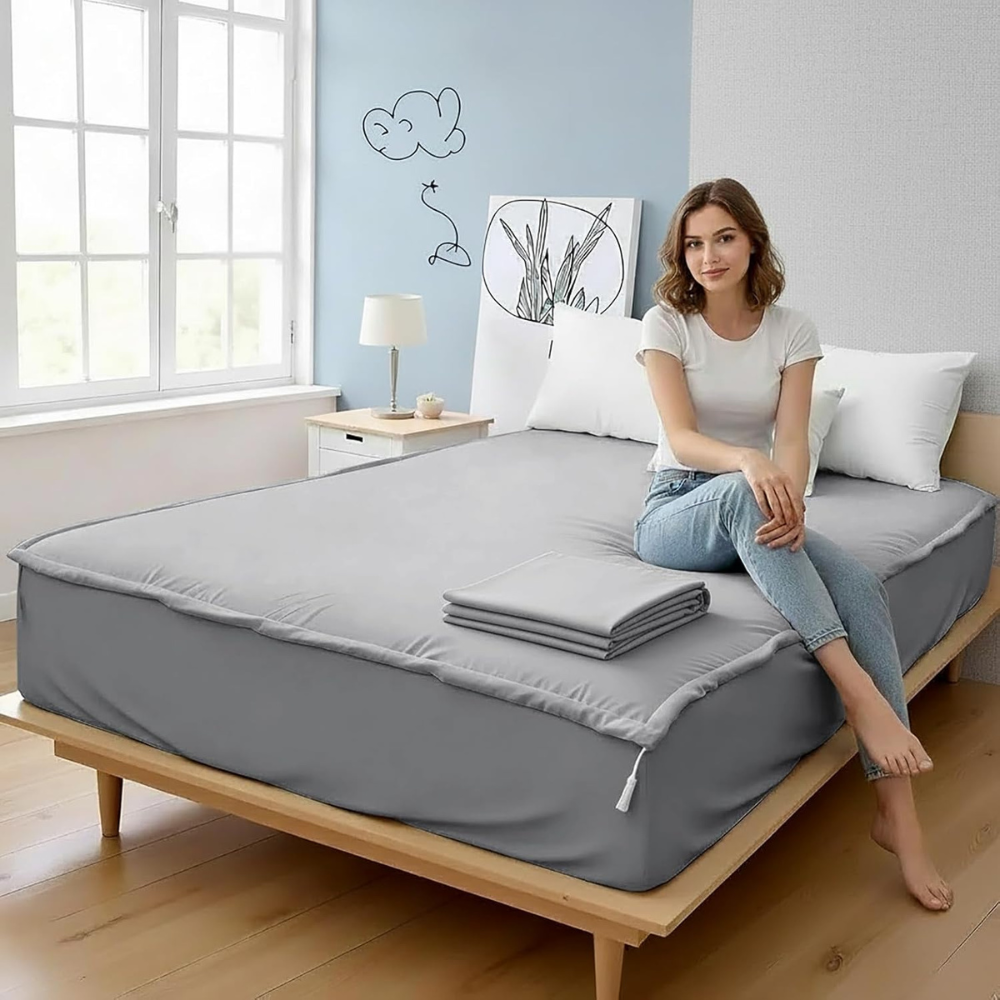 Zipper Fitted Sheet Soft Cotton