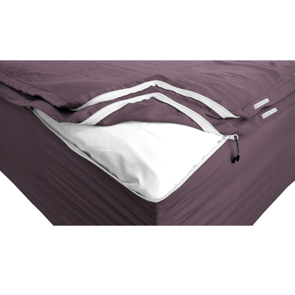 Zipper Fitted Sheet Soft Cotton