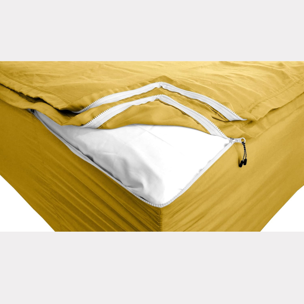 Zipper Fitted Sheet Soft Cotton