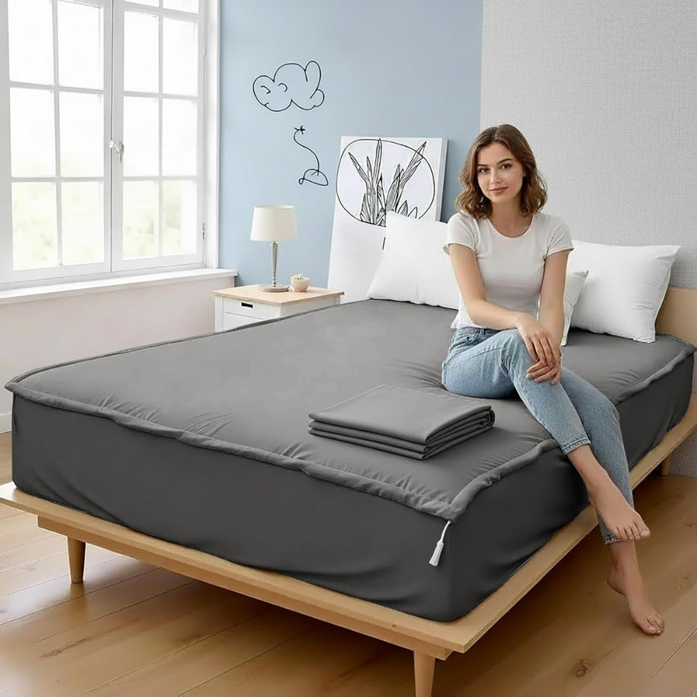 Zipper Fitted Sheet Soft Cotton