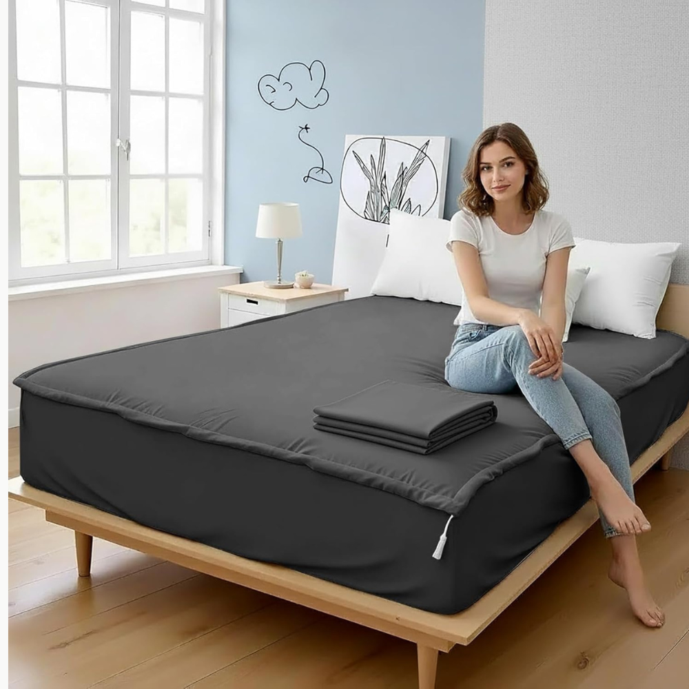 Zipper Fitted Sheet Soft Cotton