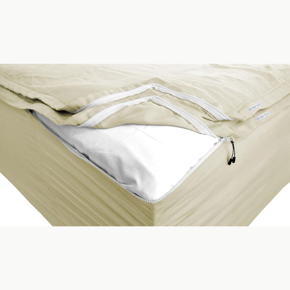 Zipper Fitted Sheet Soft Cotton