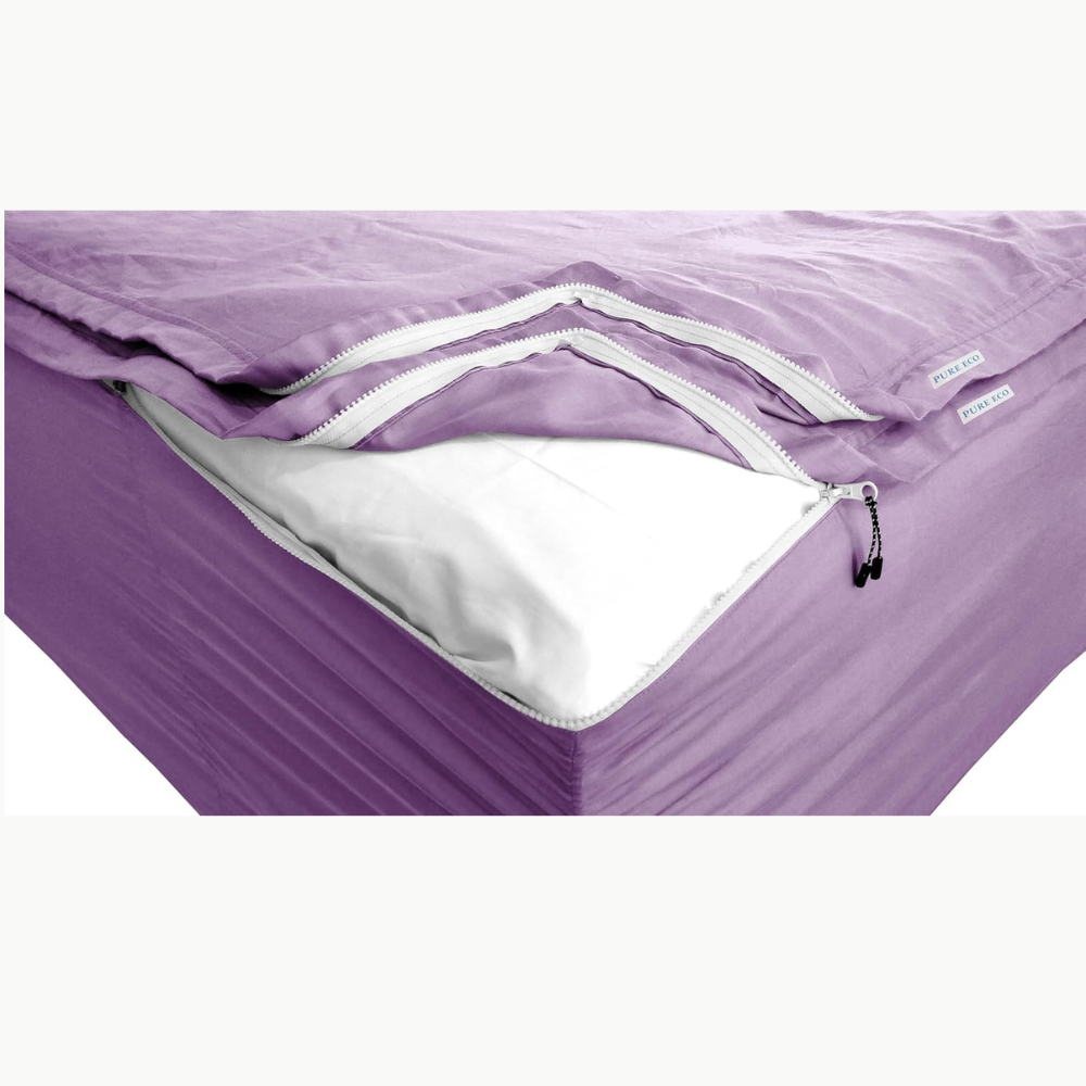 Zipper Fitted Sheet Soft Cotton